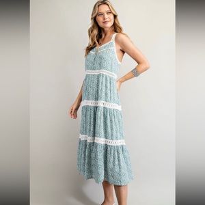 Blue Floral Maxi Dress